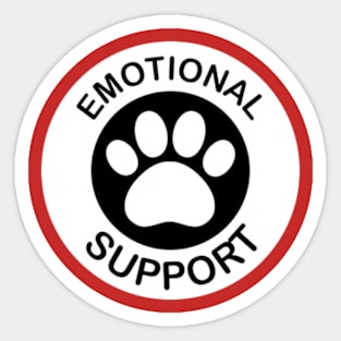 Emotional Support Animal - Paw Print Sticker